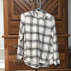 super soft black and white flannel